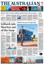 The Australian (Australia) Newspaper Front Page for 20 June 2013