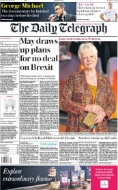 The Daily Telegraph () Newspaper Front Page for 10 October 2017