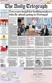 The Daily Telegraph () Newspaper Front Page for 10 February 2021