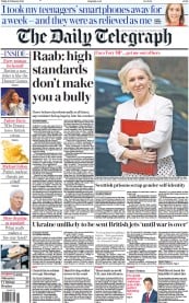 The Daily Telegraph () Newspaper Front Page for 10 February 2023