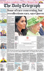 The Daily Telegraph () Newspaper Front Page for 10 March 2021