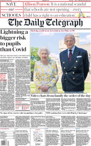 The Daily Telegraph () Newspaper Front Page for 10 June 2020