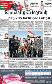 The Daily Telegraph () Newspaper Front Page for 10 July 2017