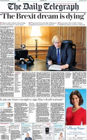 The Daily Telegraph () Newspaper Front Page for 10 July 2018