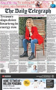 The Daily Telegraph () Newspaper Front Page for 11 October 2021