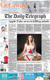 The Daily Telegraph () Newspaper Front Page for 11 February 2017