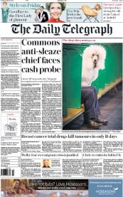The Daily Telegraph () Newspaper Front Page for 11 March 2016