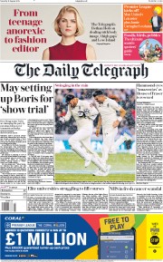 The Daily Telegraph () Newspaper Front Page for 11 August 2018