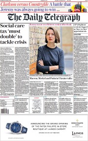 The Daily Telegraph () Newspaper Front Page for 12 October 2021