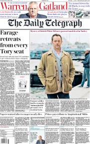 The Daily Telegraph () Newspaper Front Page for 12 November 2019