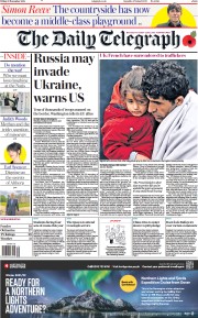 The Daily Telegraph () Newspaper Front Page for 12 November 2021