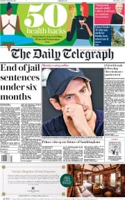 The Daily Telegraph () Newspaper Front Page for 12 January 2019
