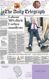 The Daily Telegraph () Newspaper Front Page for 12 May 2017