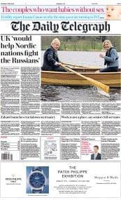 The Daily Telegraph () Newspaper Front Page for 12 May 2022