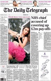 The Daily Telegraph () Newspaper Front Page for 12 June 2013