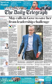 The Daily Telegraph () Newspaper Front Page for 12 June 2017