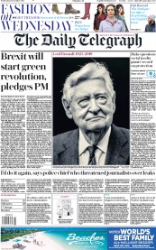 The Daily Telegraph () Newspaper Front Page for 13 November 2019
