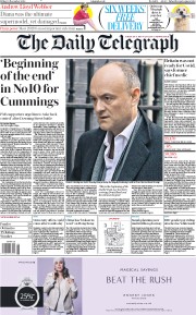 The Daily Telegraph () Newspaper Front Page for 13 November 2020