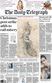 The Daily Telegraph () Newspaper Front Page for 13 December 2016