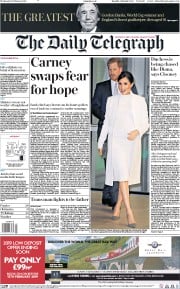 The Daily Telegraph () Newspaper Front Page for 13 February 2019