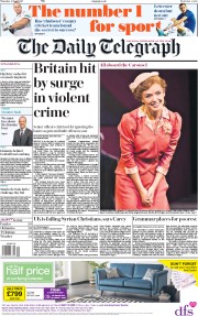 The Daily Telegraph () Newspaper Front Page for 13 April 2017