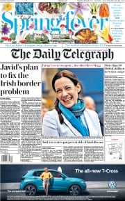 The Daily Telegraph () Newspaper Front Page for 13 April 2019