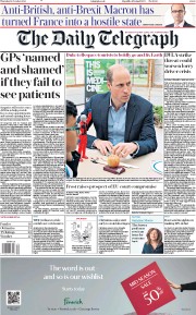 The Daily Telegraph () Newspaper Front Page for 14 October 2021