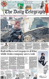 The Daily Telegraph () Newspaper Front Page for 14 December 2016