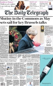 The Daily Telegraph () Newspaper Front Page for 14 December 2017