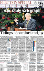 The Daily Telegraph () Newspaper Front Page for 14 December 2019