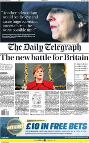 The Daily Telegraph () Newspaper Front Page for 14 March 2017