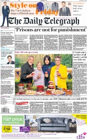 The Daily Telegraph () Newspaper Front Page for 14 April 2017