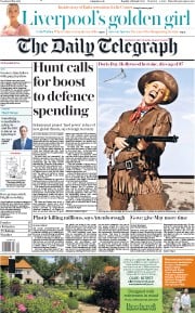The Daily Telegraph () Newspaper Front Page for 14 May 2019