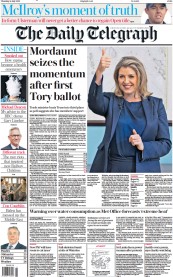The Daily Telegraph () Newspaper Front Page for 14 July 2022