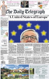 The Daily Telegraph () Newspaper Front Page for 14 September 2017