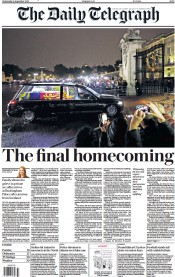 The Daily Telegraph () Newspaper Front Page for 14 September 2022