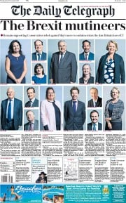The Daily Telegraph () Newspaper Front Page for 15 November 2017