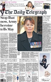 The Daily Telegraph () Newspaper Front Page for 15 December 2016