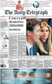 The Daily Telegraph () Newspaper Front Page for 15 February 2017