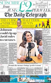 The Daily Telegraph () Newspaper Front Page for 15 February 2020