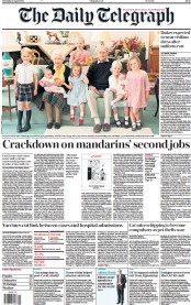 The Daily Telegraph () Newspaper Front Page for 15 April 2021