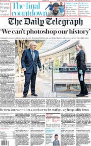 The Daily Telegraph () Newspaper Front Page for 15 June 2020