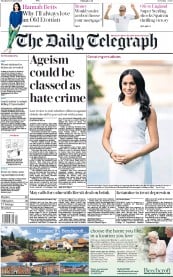 The Daily Telegraph () Newspaper Front Page for 16 October 2018