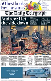 The Daily Telegraph () Newspaper Front Page for 16 November 2019