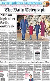 The Daily Telegraph () Newspaper Front Page for 16 December 2022