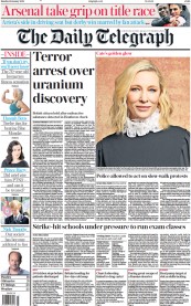 The Daily Telegraph () Newspaper Front Page for 16 January 2023