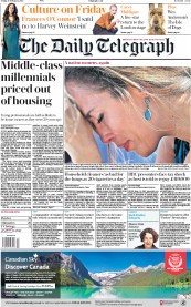 The Daily Telegraph () Newspaper Front Page for 16 February 2018