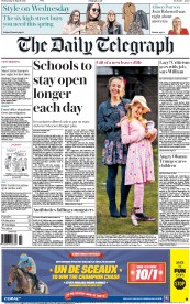 The Daily Telegraph () Newspaper Front Page for 16 March 2016