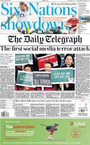 The Daily Telegraph () Newspaper Front Page for 16 March 2019