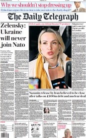The Daily Telegraph () Newspaper Front Page for 16 March 2022